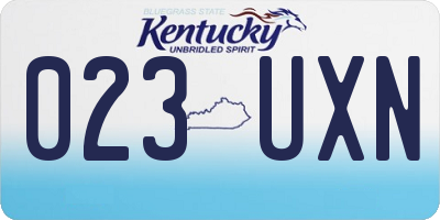 KY license plate 023UXN