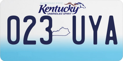 KY license plate 023UYA