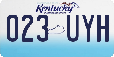 KY license plate 023UYH