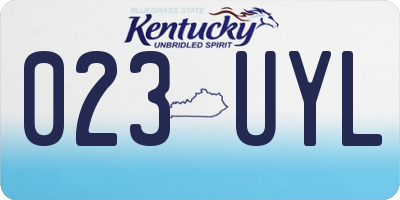 KY license plate 023UYL