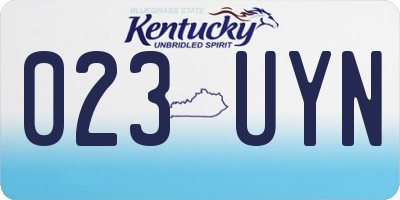 KY license plate 023UYN