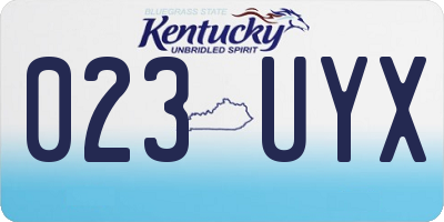 KY license plate 023UYX