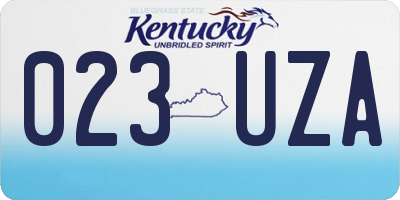 KY license plate 023UZA