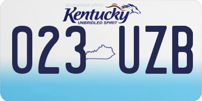 KY license plate 023UZB