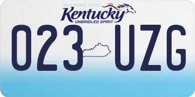 KY license plate 023UZG