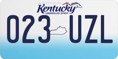 KY license plate 023UZL