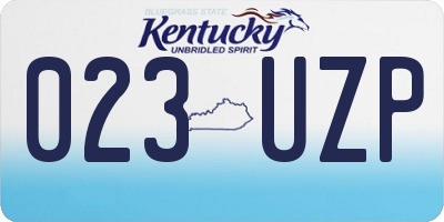KY license plate 023UZP