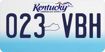KY license plate 023VBH