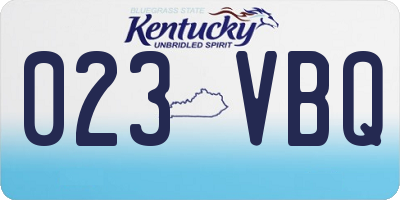 KY license plate 023VBQ
