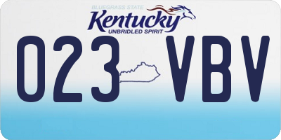 KY license plate 023VBV
