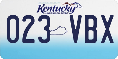 KY license plate 023VBX