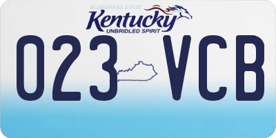 KY license plate 023VCB