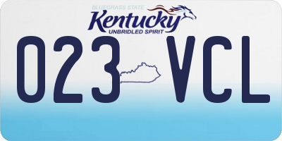 KY license plate 023VCL
