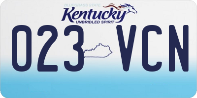 KY license plate 023VCN