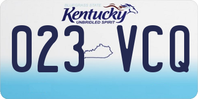 KY license plate 023VCQ