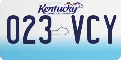 KY license plate 023VCY