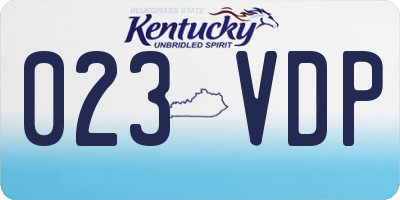 KY license plate 023VDP