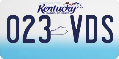 KY license plate 023VDS