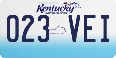 KY license plate 023VEI