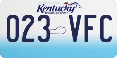 KY license plate 023VFC
