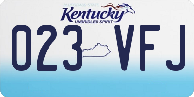 KY license plate 023VFJ