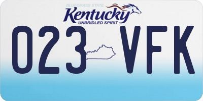 KY license plate 023VFK
