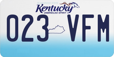 KY license plate 023VFM
