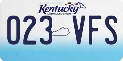 KY license plate 023VFS