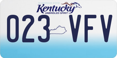 KY license plate 023VFV