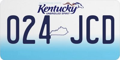 KY license plate 024JCD