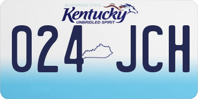 KY license plate 024JCH