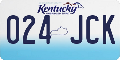 KY license plate 024JCK