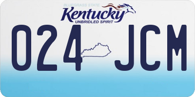 KY license plate 024JCM