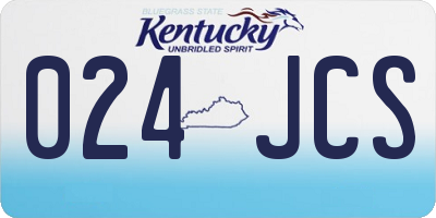 KY license plate 024JCS