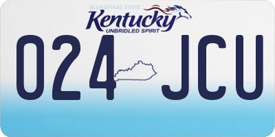 KY license plate 024JCU