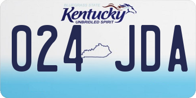 KY license plate 024JDA