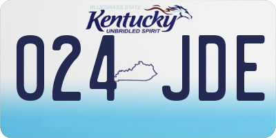 KY license plate 024JDE