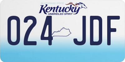 KY license plate 024JDF