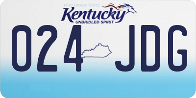 KY license plate 024JDG