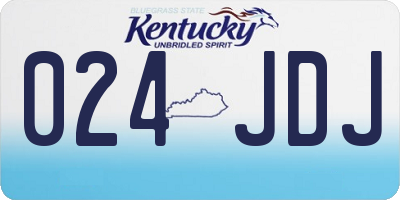 KY license plate 024JDJ