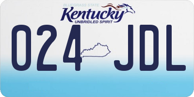 KY license plate 024JDL