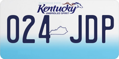 KY license plate 024JDP