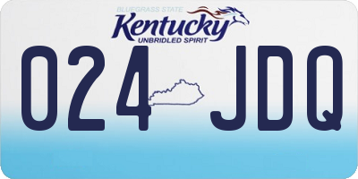 KY license plate 024JDQ