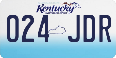 KY license plate 024JDR