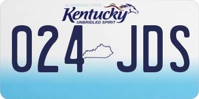 KY license plate 024JDS