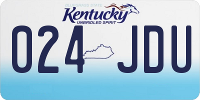 KY license plate 024JDU