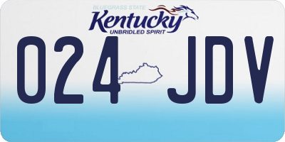 KY license plate 024JDV