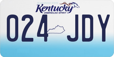 KY license plate 024JDY