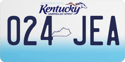 KY license plate 024JEA