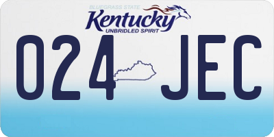 KY license plate 024JEC